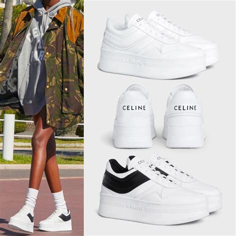 celine white platform sneakers